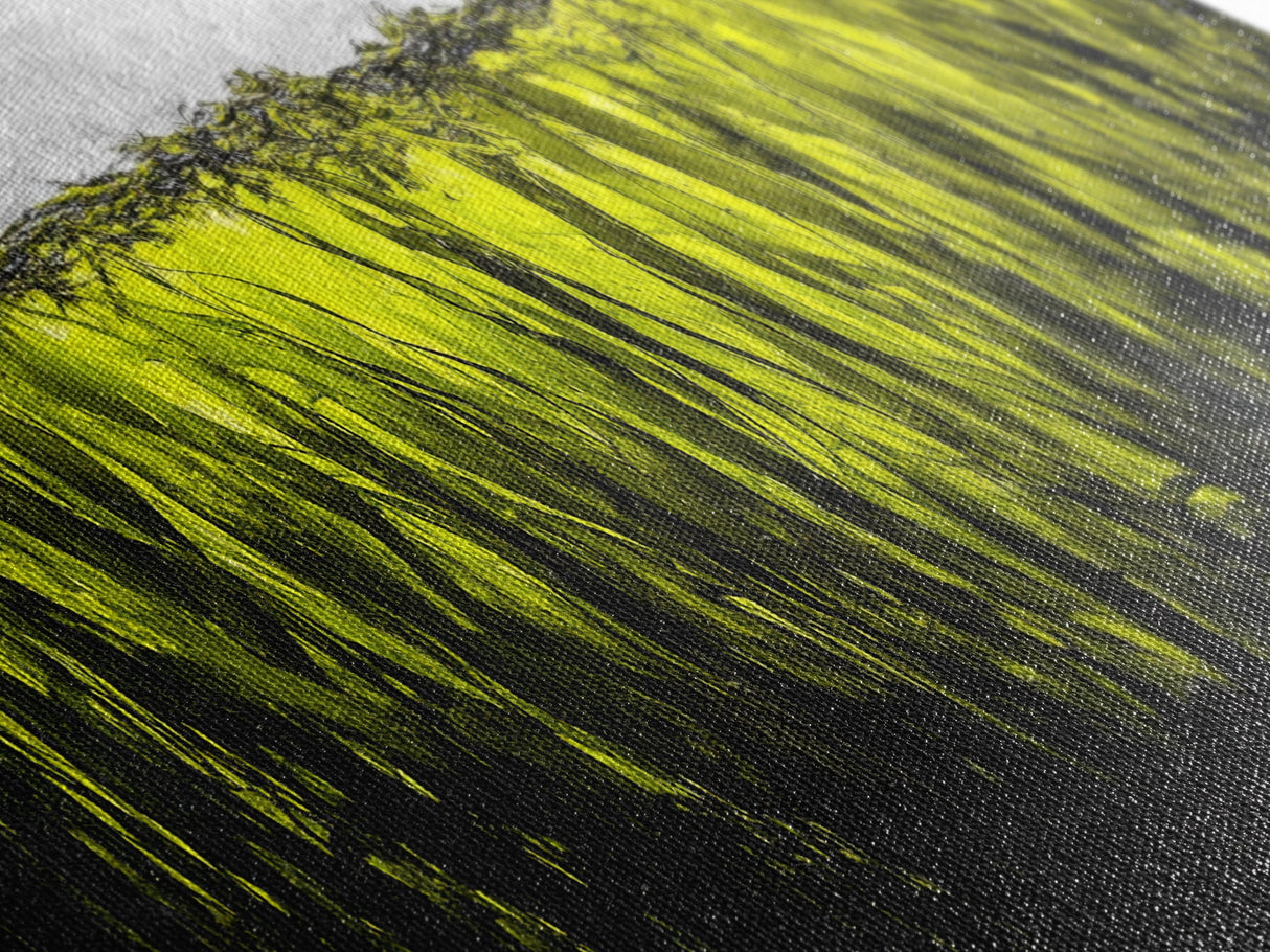 Seaweed Motion, Ocean Canvas Print, Coastal Wall Art, Minimalist Abstract, Green Sea Art, Nature Inspired, Modern Decor, Living Room Art