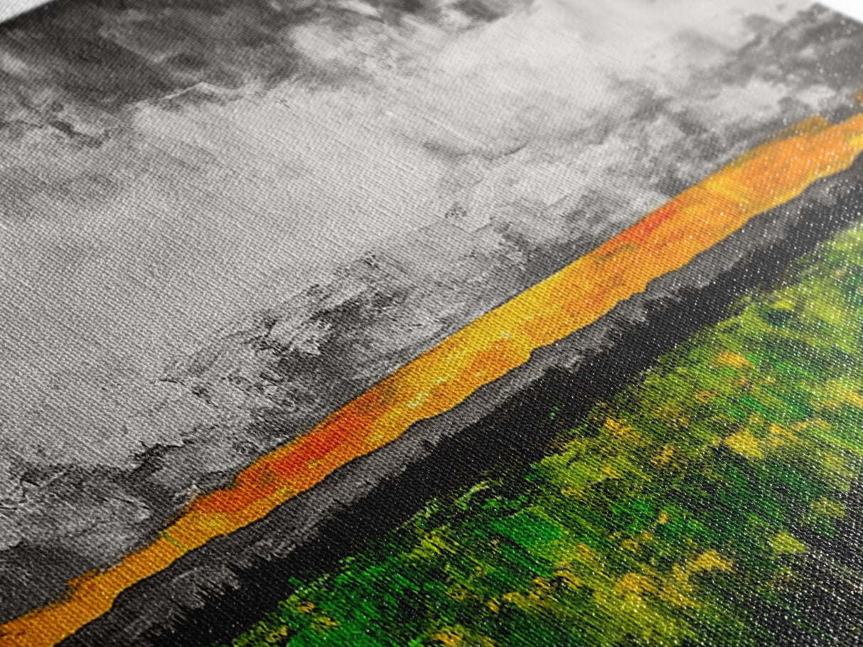 Dramatic Sky, Stormy Landscape, Sunset Over Fields, Modern Nature Art, Framed Canvas Print, Living Room Decor, Abstract Art, Moody Wall Art