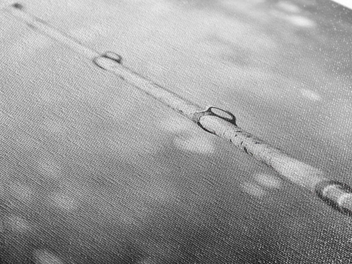 Fishing Pole, Water Focus, Tranquil Reflections, Minimalist Angler Art, Canvas Print, Cabin Wall Art, Lakehouse Decor