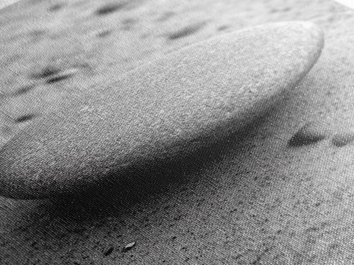 Smooth Beach Stone, Minimalist Sand Texture, Natural Balance, Canvas Print, Spa Room Wall Art, Calm Earthy Interior Style