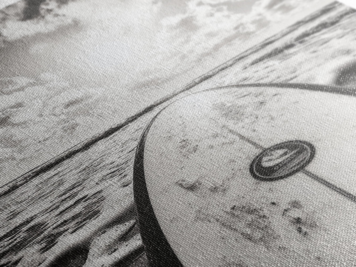 Surfboard Horizon, Ocean Waves, Beach Photography, Summer Vibes, Canvas Print, Teen Room Wall Art, Coastal Decor, Modern Surf Art