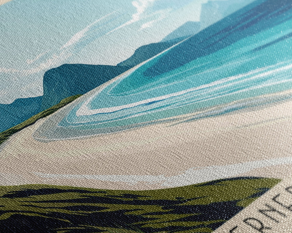 Berneray Sands, Scotland Panoramic Print, Vacation Gift, Scotland Wall Art, Beach Painting, Beach Decor, Large Wall Art, Wood Frame Art