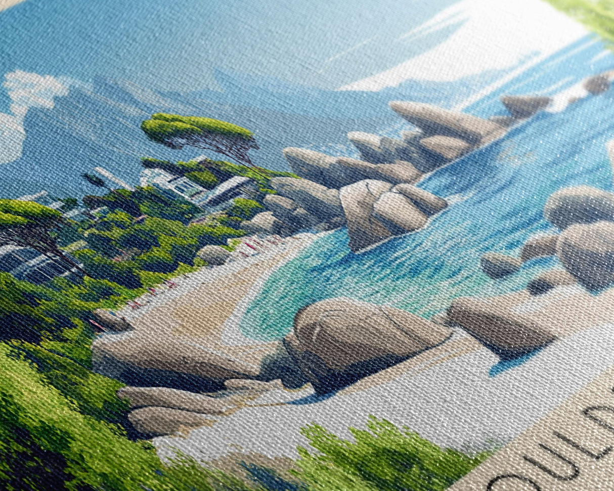 Boulders Beach, Cape Town Panoramic Print, Vacation Gift, Cape Town Wall Art, Vacation Wall Art, Vacatation Memories, Beach Decor, Beach Or Lakehouse Art