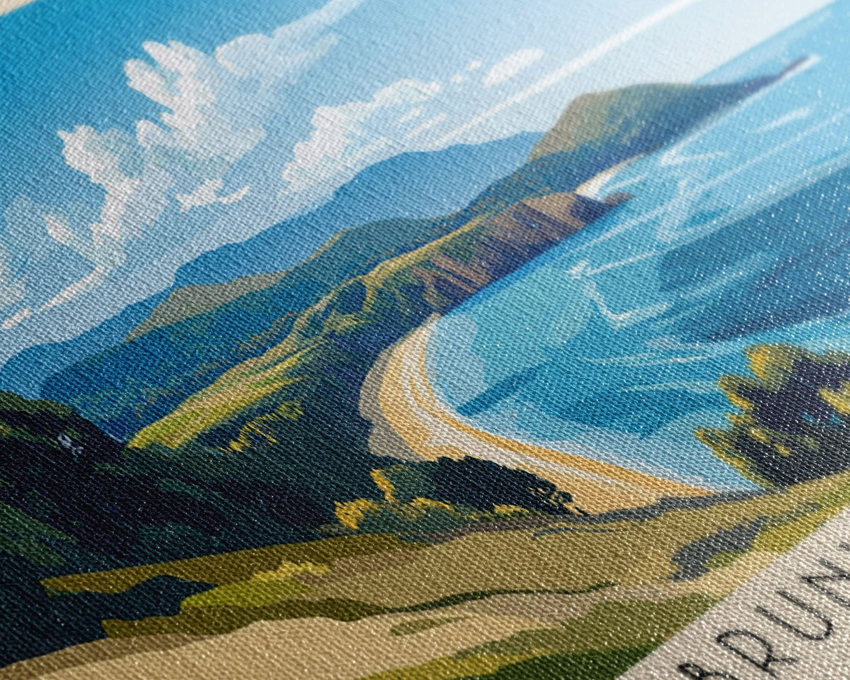 Bruny Island, Australia Panoramic Print, Vacation Gift, Australia Wall Art, Beach Painting, Beach Decor, Large Wall Art, Wood Frame Art