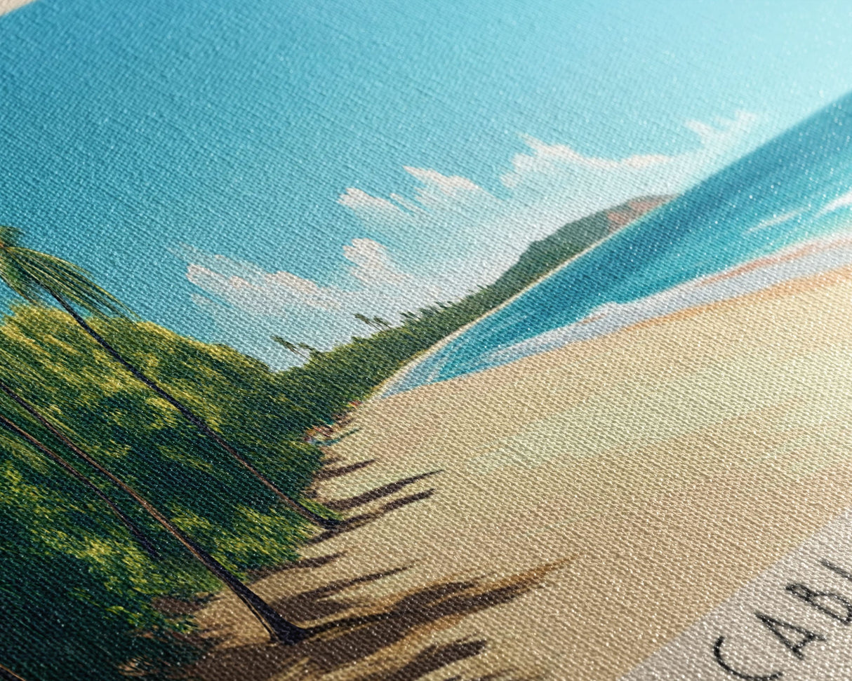 Cable Beach, Australia Panoramic Beach Print, Vacation Gift, Australia Wall Art, Framed Canvas Print, Framed Beach Painting