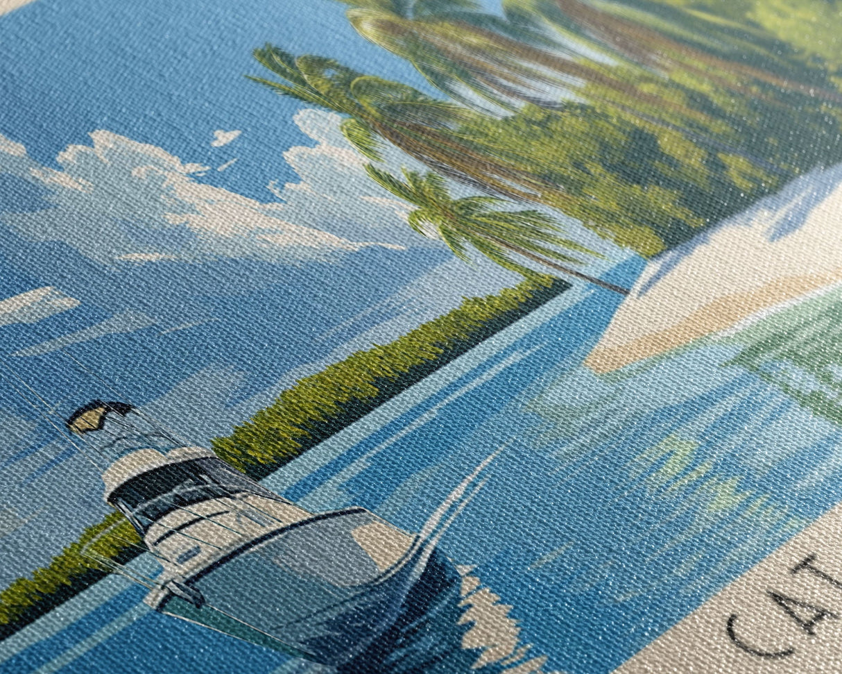 Cat Island, Bahamas Panoramic Beach Print, Vacation Gift, Bahamas Wall Art, Beach Painting, Beach Decor, Beach Painting
