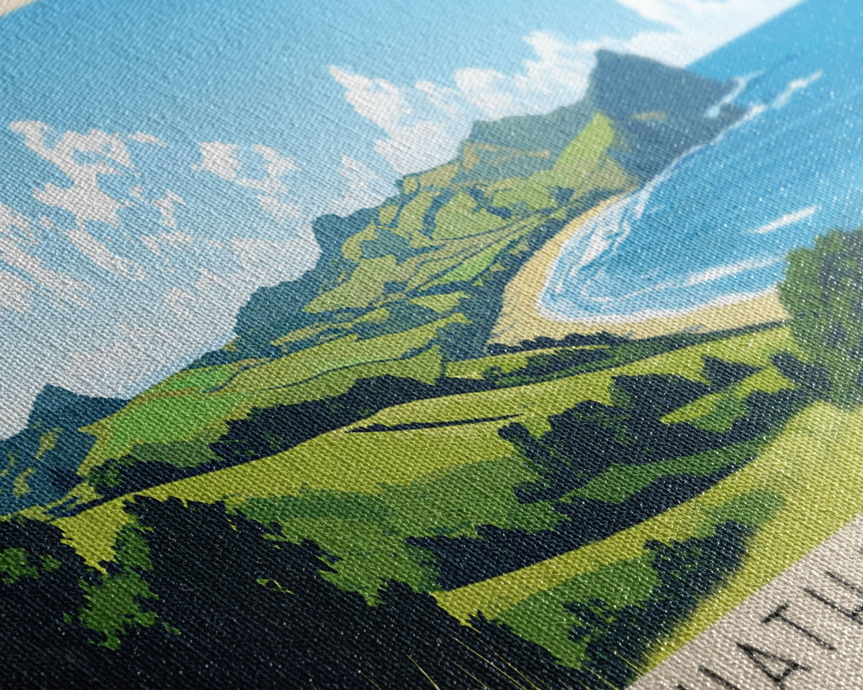 Chatham Island, New Zealand Panoramic Print, Vacation Gift, New Zealand Wall Art, Beach Painting, Beach Decor, Beach Or Lakehouse Art