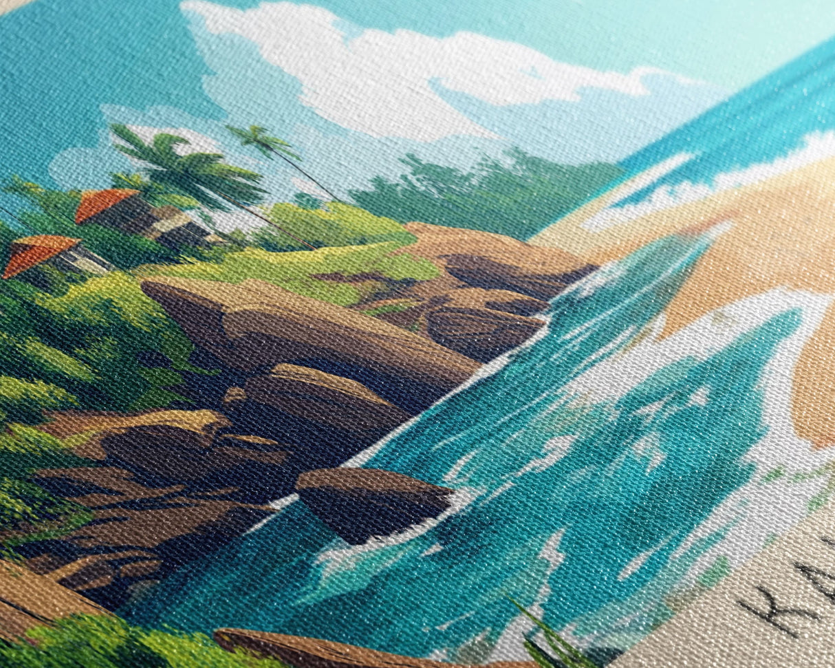 Kalpitiya, Sri Lanka Panoramic Print, Vacation Gift, Sri Lanka Wall Art, Beach Painting, Beach Decor, Beach Or Lakehouse Art