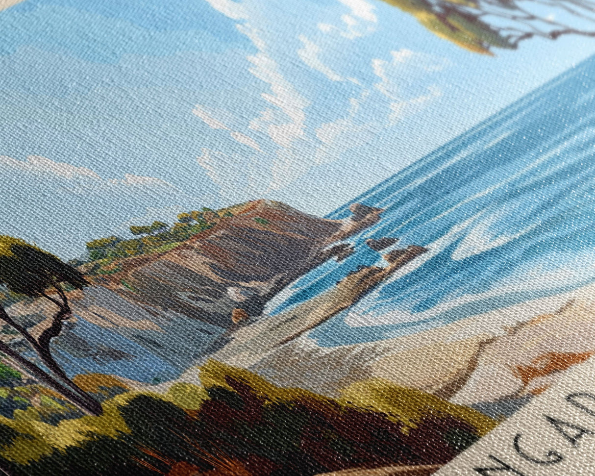 Kangaroo Island, Australia Panoramic Print, Vacation Gift, Australia Wall Art, Beach Painting, Beach Decor, Large Wall Art, Wood Frame Art