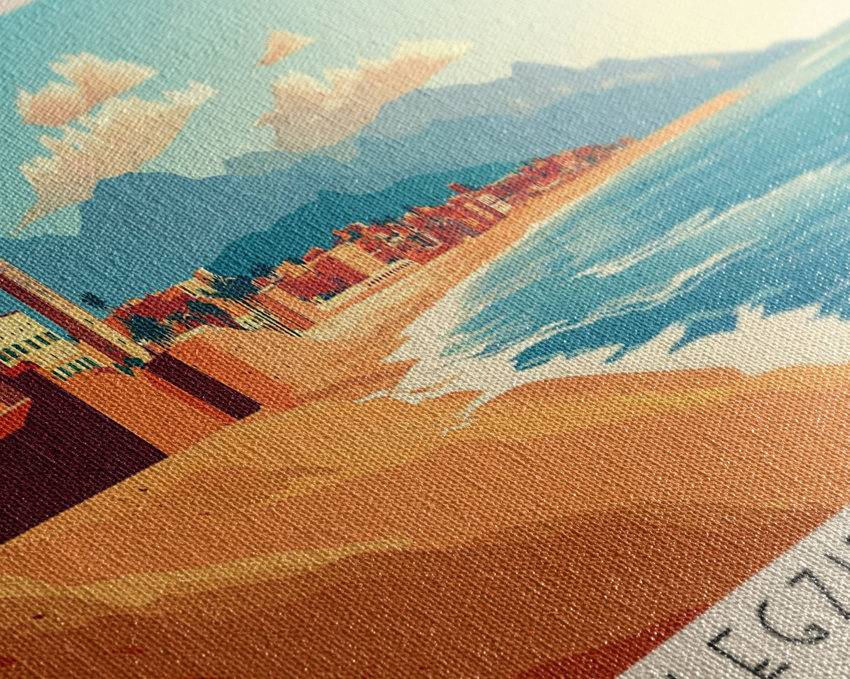 Legzira Beach, Morocco Panoramic Beach Print, Vacation Gift, Morocco Wall Art, Beach Painting, Beach Decor, Beach Painting