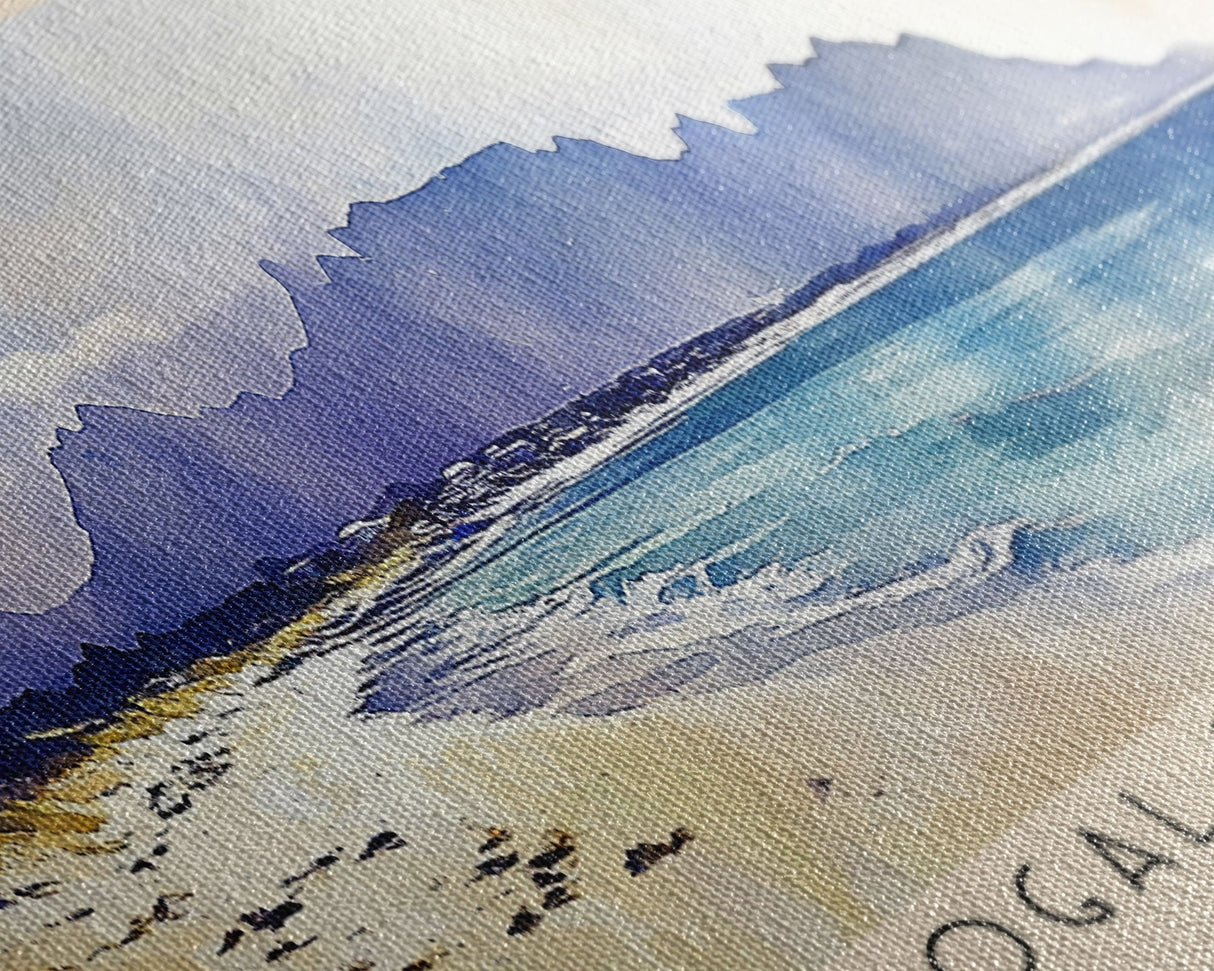 Kogal Bay Beach, South Africa Watercolor Print, Vacation Gift, South Africa Wall Art, Beach Painting, Beach Decor, Large Wall Art, Wood Frame Art