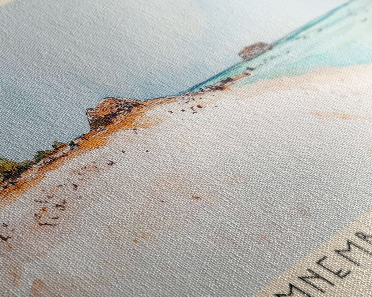 Mnemba Island, Tanzania Watercolor Beach Print, Vacation Gift, Tanzania Wall Art, Framed Canvas Print, Framed Beach Painting