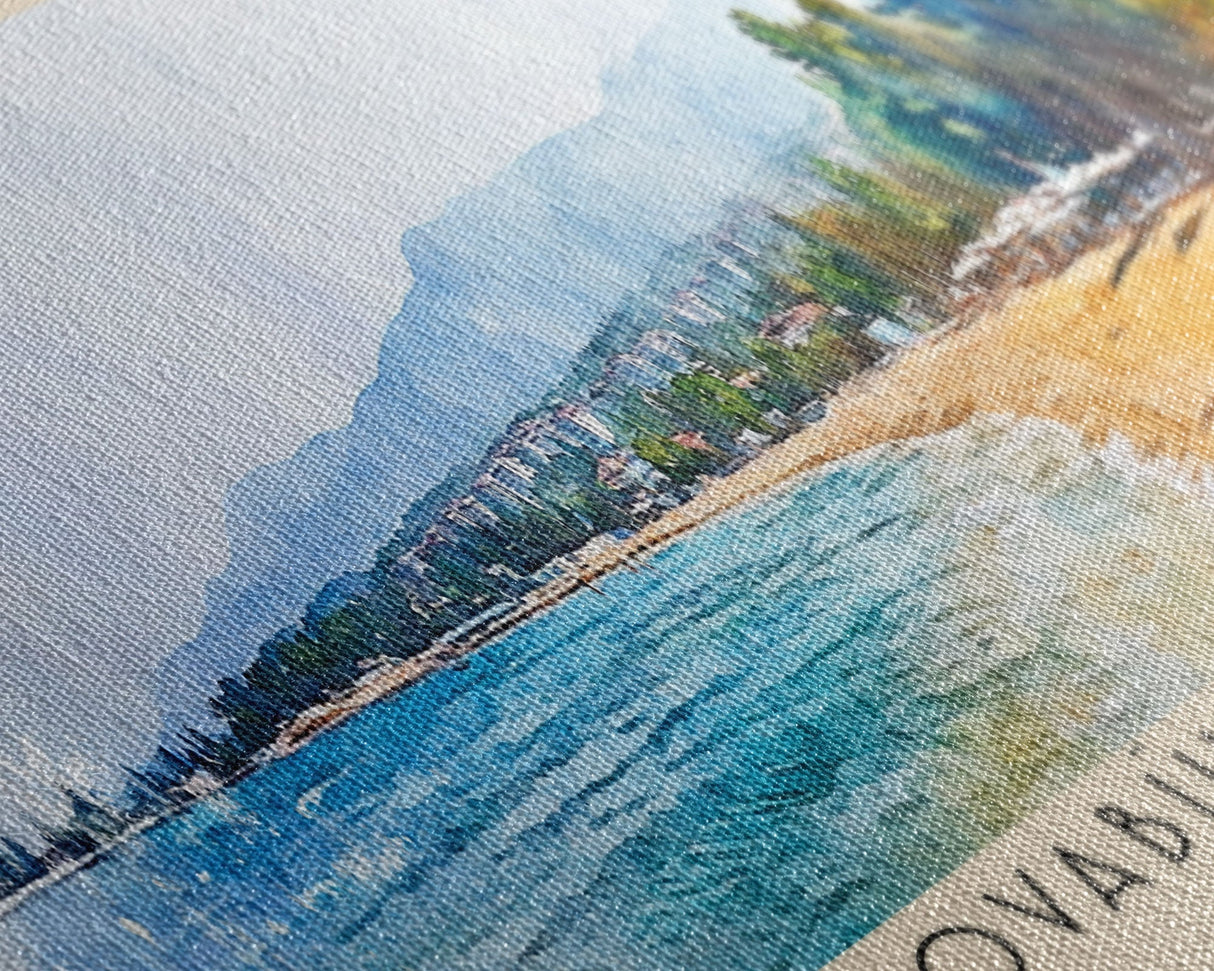 Ovabükü Beach, Turkey Watercolor Beach Print, Vacation Gift, Turkey Wall Art, Beach Painting, Beach Decor, Beach Painting