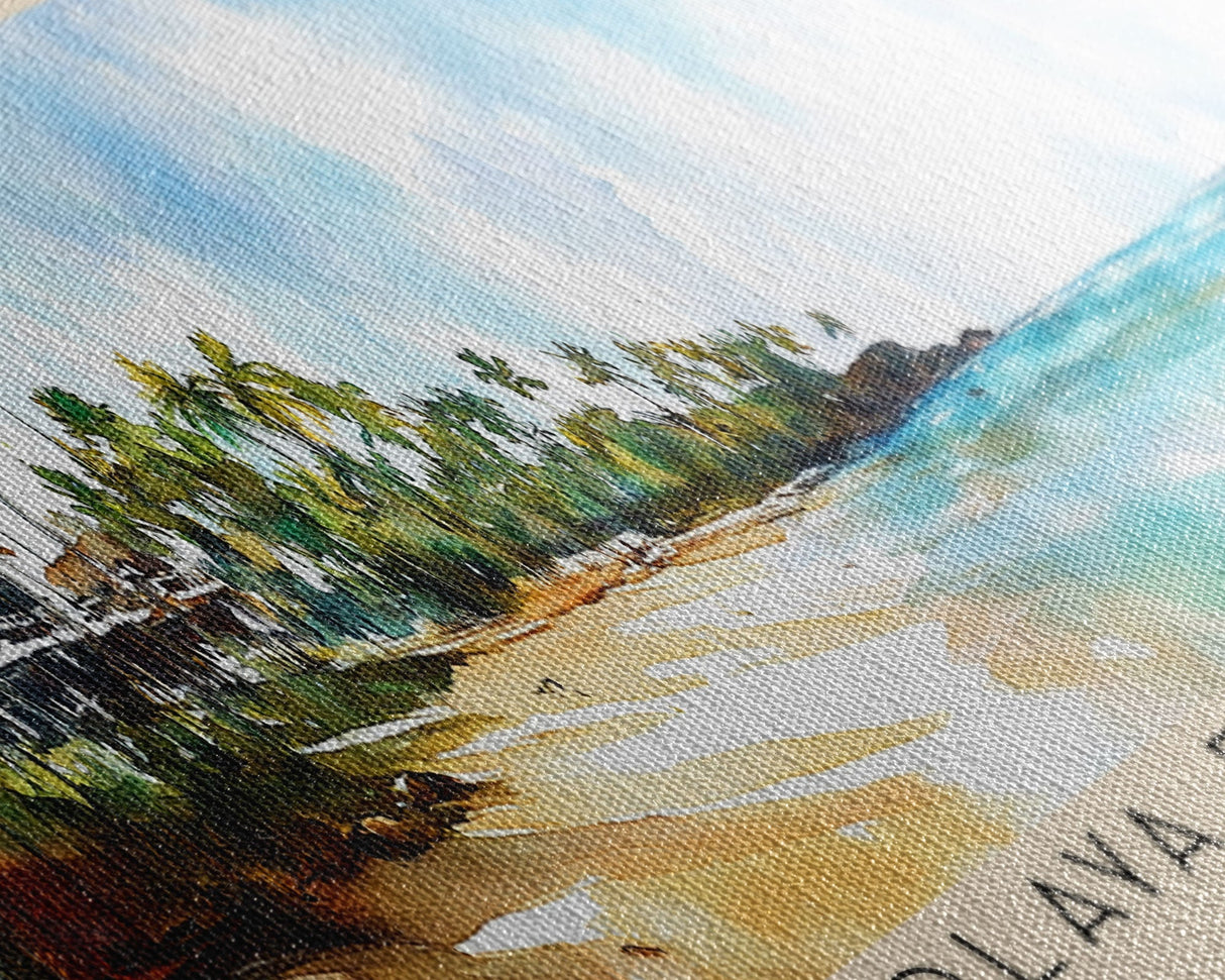 Playa Fronton, Dominican Republic Watercolor Print, Vacation Gift, Dominican Republic Wall Art, Beach Painting, Beach Decor, Large Wall Art, Wood Frame Art