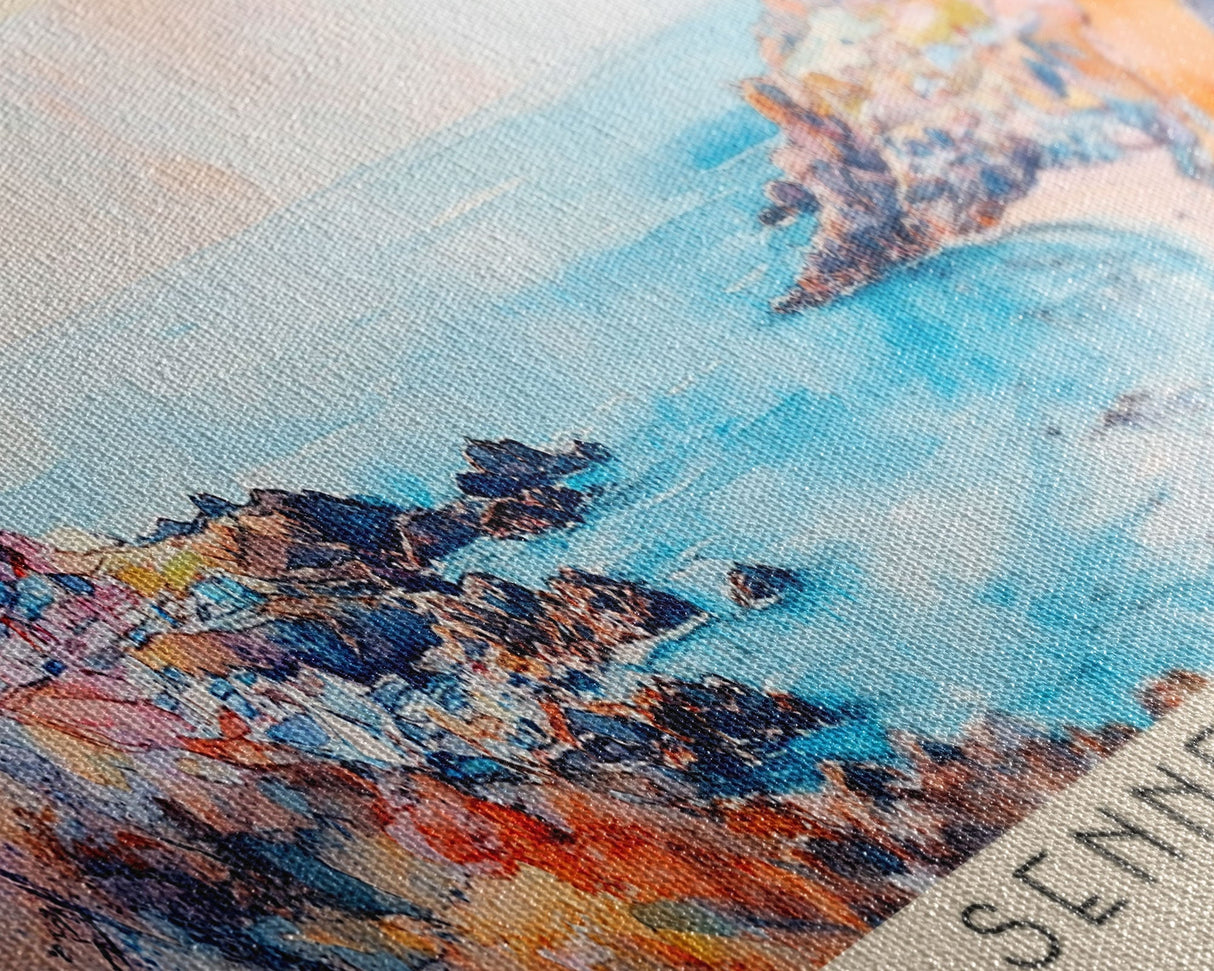 Sennen Cove, United Kingdom Watercolor Beach Print, Vacation Gift, United Kingdom Wall Art, Beach Painting, Beach Decor, Beach Painting