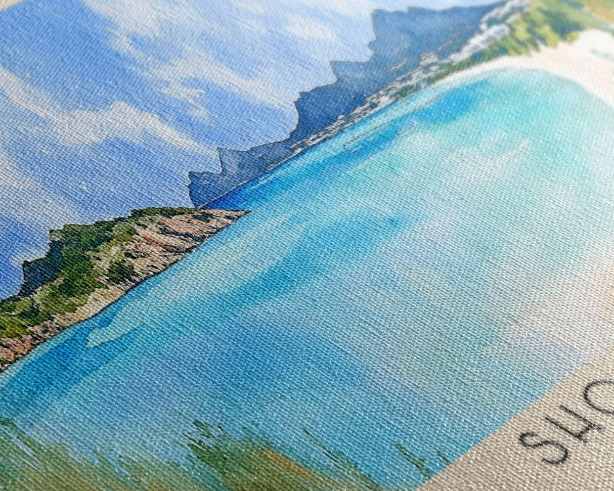 Shoal Bay, Anguila Watercolor Beach Print, Vacation Gift, Anguila Wall Art, Beach Painting, Beach Decor, Beach Painting