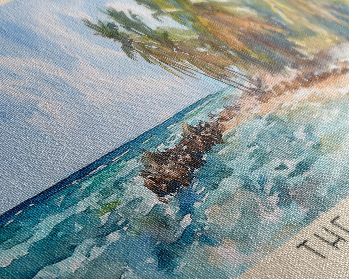 The Split, Belize Watercolor Beach Print, Vacation Gift, Belize Wall Art, Beach Painting, Beach Decor, Beach Painting