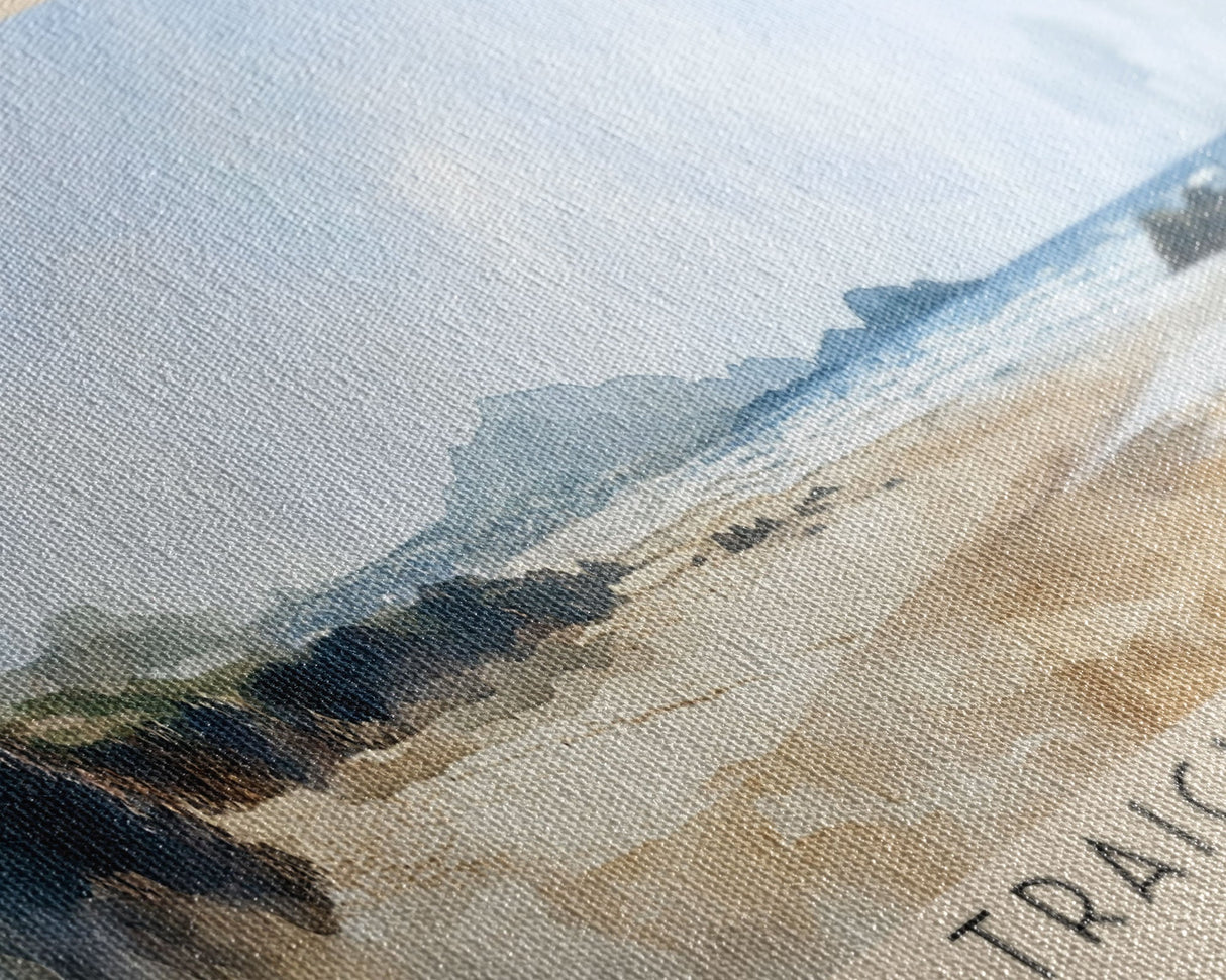 Traigh Ghael, Scotland Watercolor Print, Vacation Gift, Scotland Wall Art, Beach Painting, Beach Decor, Large Wall Art, Wood Frame Art