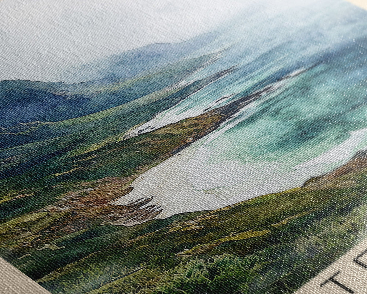 Eastern Cape, Coffee Bay Watercolor Print, Vacation Gift, Coffee Bay Wall Art, Beach Painting, Beach Decor, Large Wall Art, Wood Frame Art