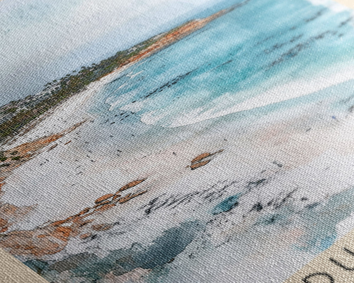 Llandudno Beach, South Africa Watercolor Print, Vacation Gift, South Africa Wall Art, Beach Painting, Beach Decor, Large Wall Art, Wood Frame Art