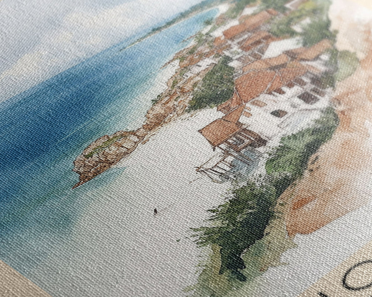 Nosy Be, Madagascar Watercolor Beach Print, Vacation Gift, Madagascar Wall Art, Framed Canvas Print, Framed Beach Painting