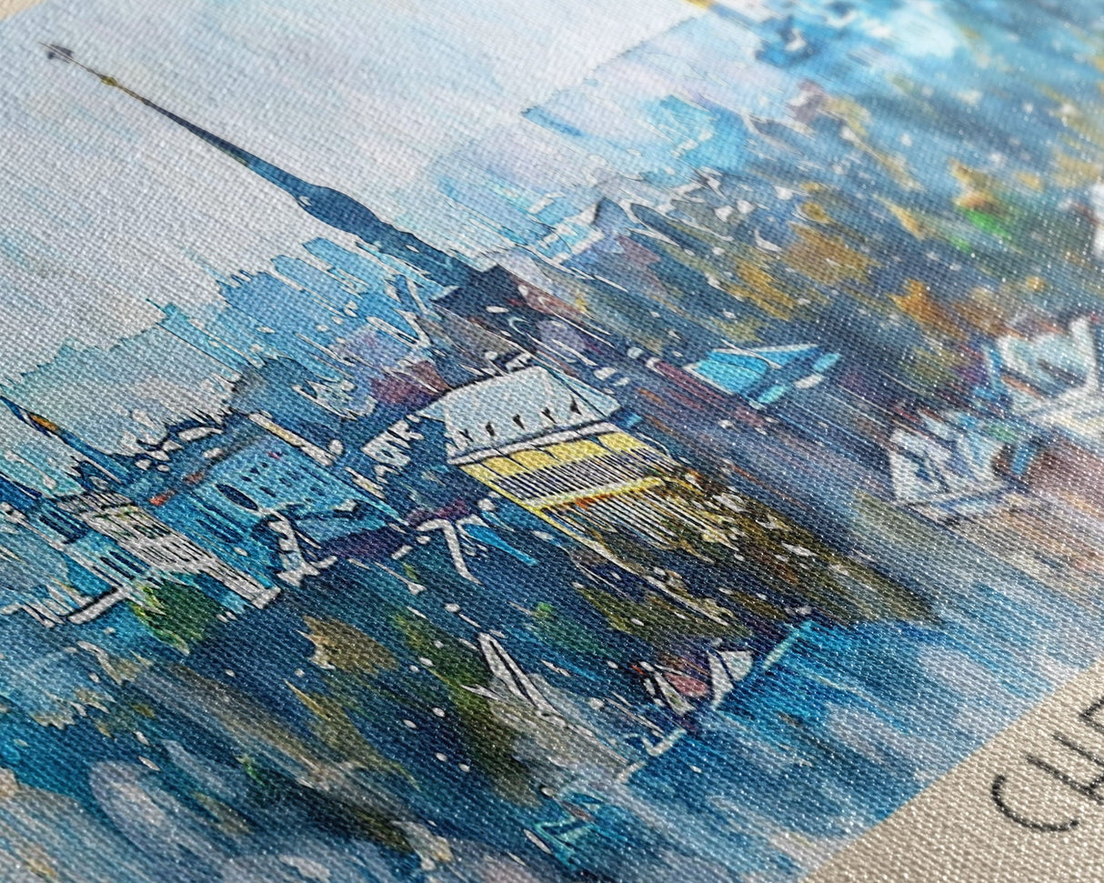 Cherkasy Ukraine Travel Art, City Art, Framed Canvas Print or Metal Wall Art, Europe Travel Poster, Panoramic Wall Art, Extra Wide Wall Art