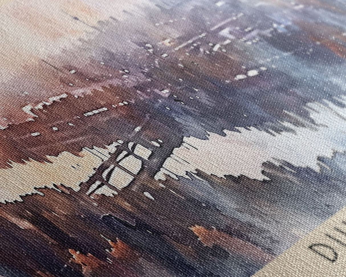 Duisburg Germany Wall Art, Panoramic Travel Poster, Panoramic Framed Canvas Print, City Wall Art, Wall Hanging Home Decor, Travel Art