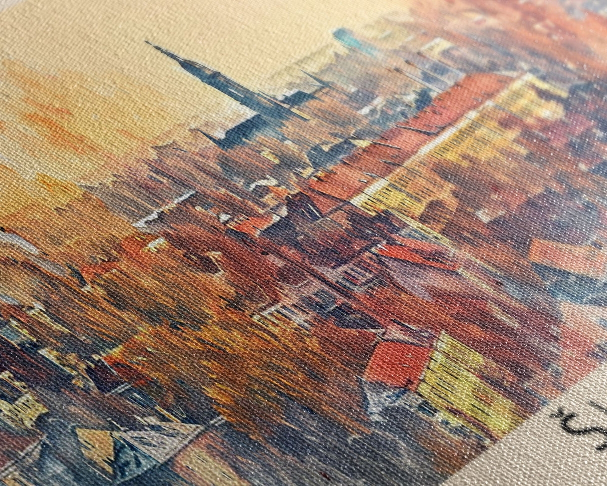 Iauliai Lithuania Travel Print Wall Art, Panoramic City Art, Travel Art, Wall Decor, Vacation Gift, Framed Canvas Print Or Metal Art