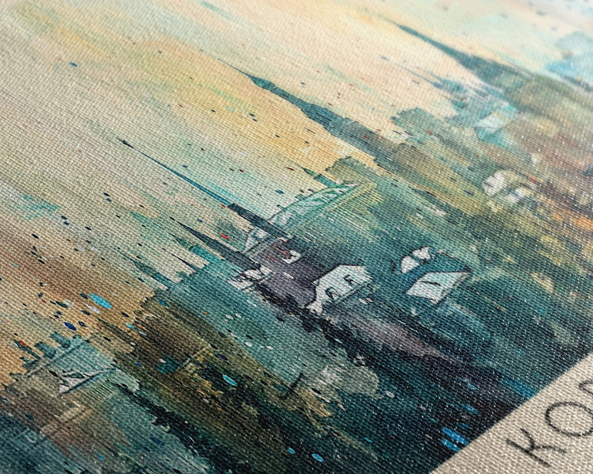 Korolyov Russia Wall Art, Panoramic Travel Poster, Panoramic Framed Canvas Print, City Wall Art, Wall Hanging Home Decor, Travel Art