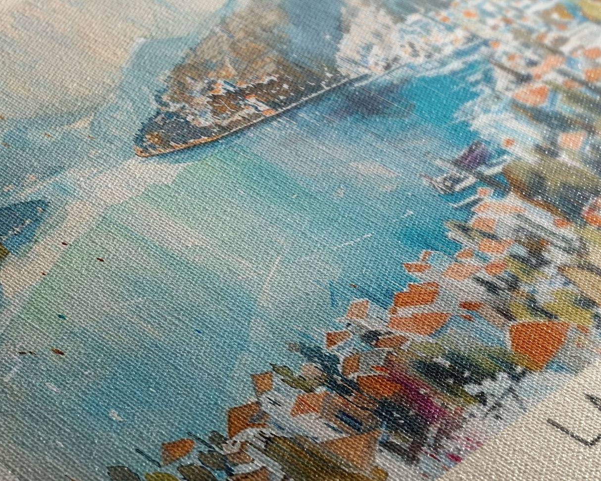 Larissa Greece Wall Art, Panoramic Travel Poster, Panoramic Framed Canvas Print, City Wall Art, Wall Hanging Home Decor, Travel Art