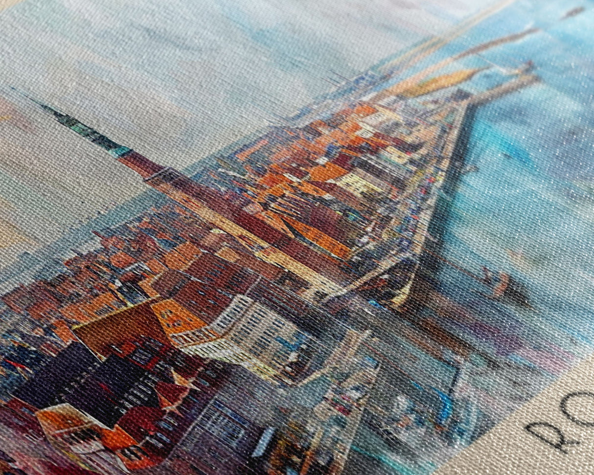 Roskilde Denmark Travel Art, City Art, Framed Canvas Print or Metal Wall Art, Europe Travel Poster, Panoramic Wall Art, Extra Wide Wall Art