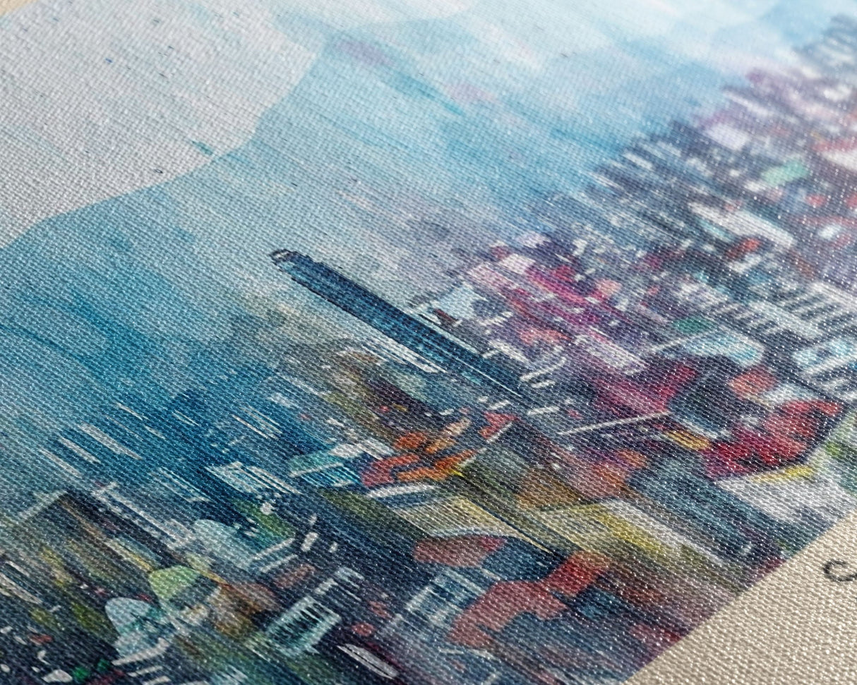 Sofia Bulgaria Wall Art, Panoramic Travel Poster, Panoramic Framed Canvas Print, City Wall Art, Wall Hanging Home Decor, Travel Art