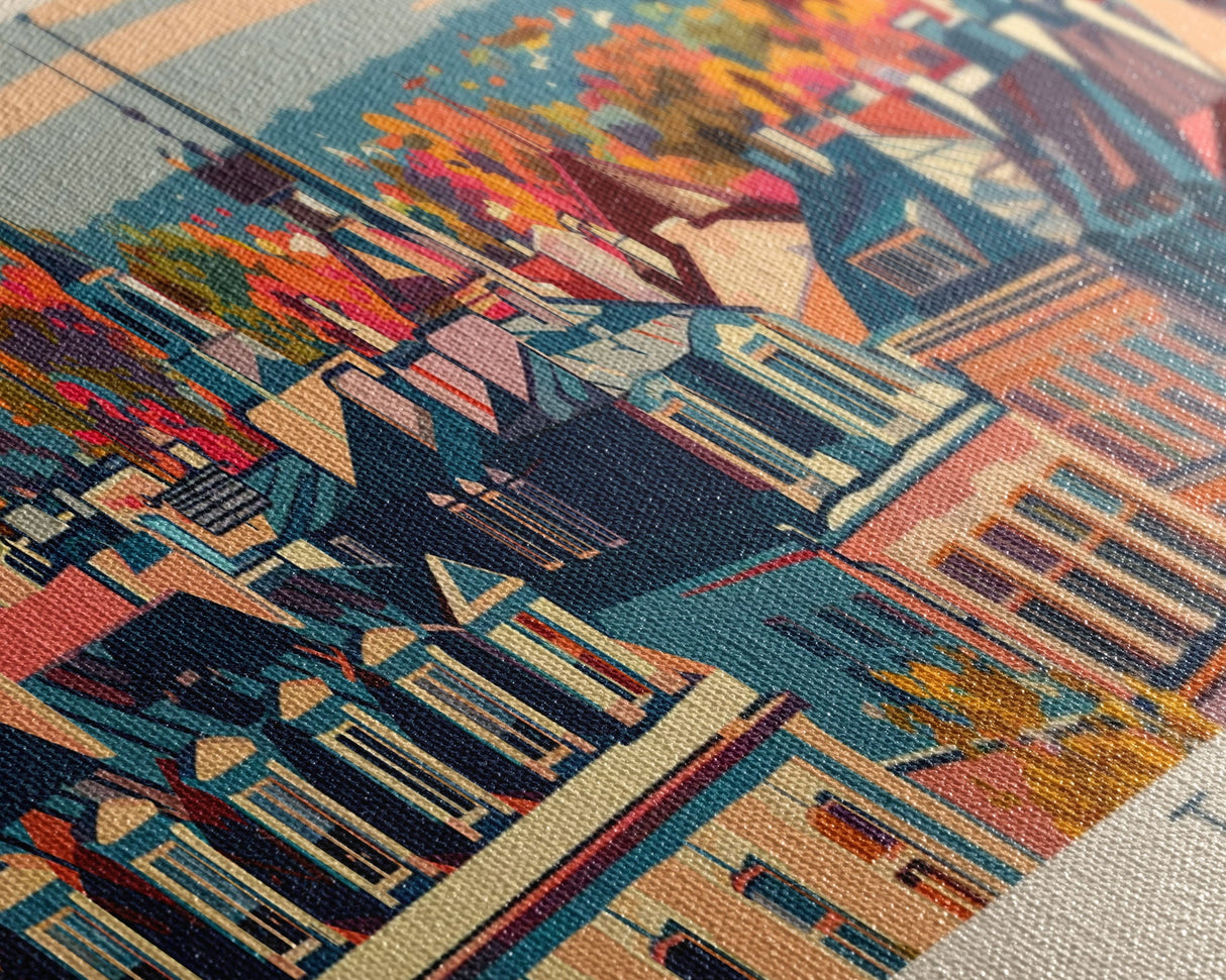 Tartu Estonia Wall Art, Panoramic Travel Poster, Panoramic Framed Canvas Print, City Wall Art, Wall Hanging Home Decor, Travel Art