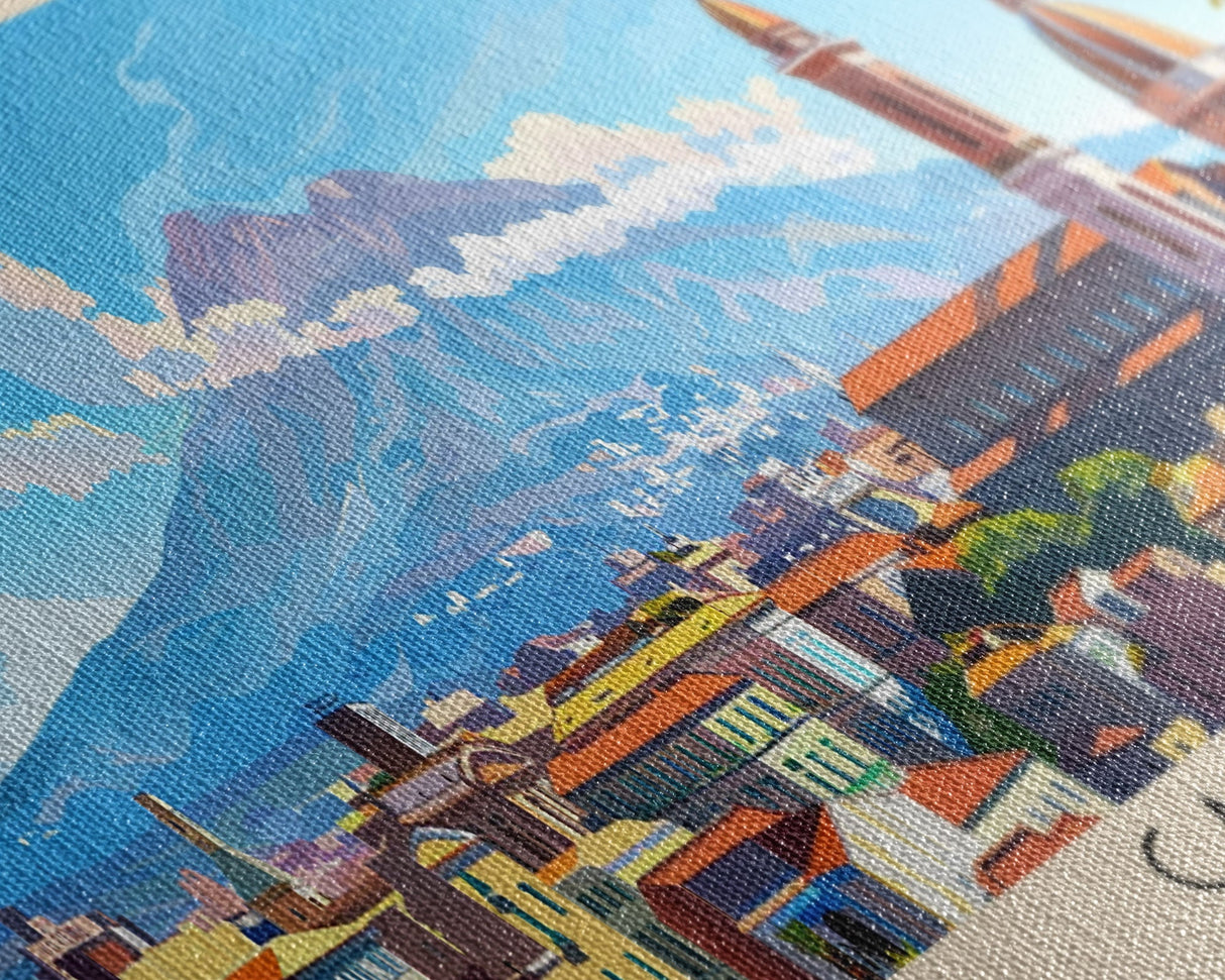 Catania Italy Travel Print Wall Art, Panoramic City Art, Travel Art, Wall Decor, Vacation Gift, Framed Canvas Print Or Metal Art