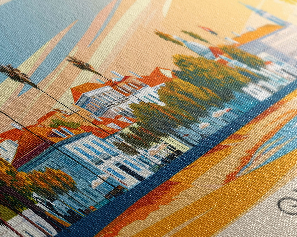 Queluz Portugal Wall Art, Panoramic Travel Poster, Panoramic Framed Canvas Print, City Wall Art, Wall Hanging Home Decor, Travel Art