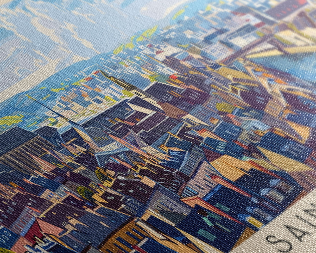 Saint Denis France Wall Art, Panoramic Travel Poster, Panoramic Framed Canvas Print, City Wall Art, Wall Hanging Home Decor, Travel Art