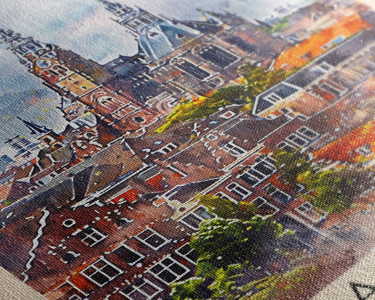 Haarlemmermeer Netherlands Water View Art, Framed Canvas Print, Bedroom Wall Art, Travel Poster, Home Decoration, Dutch Wall Art