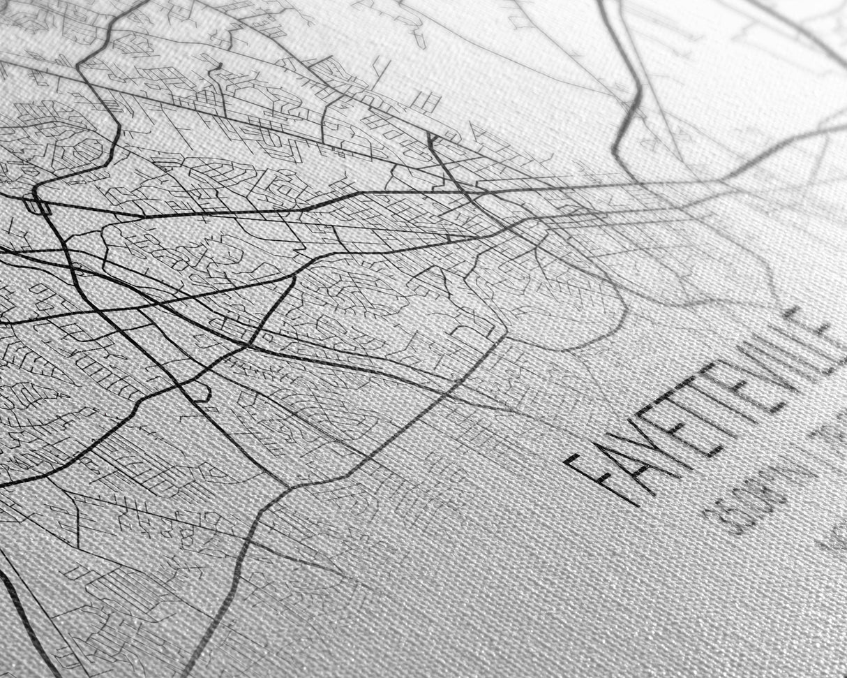 Fayetteville Street Map, North Carolina Map, Map Art, Minimalist Art, Wall Art, Canvas Art, Gift For Parents, Girls Room Décor, Cabin Décor
