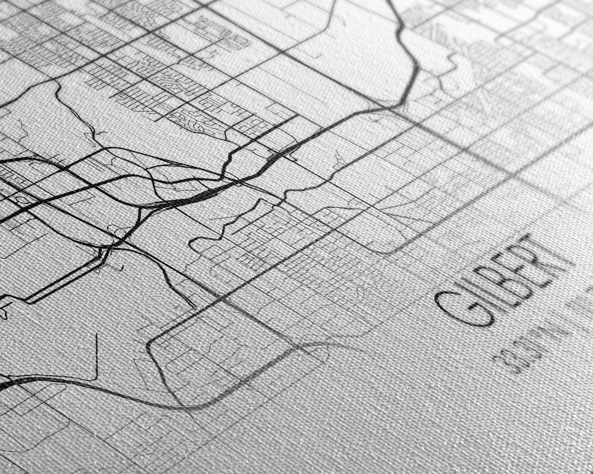Gilbert City Map, Arizona Map, Map Art, Minimalist Art, Wall Art, Canvas Art, Lake House Décor, Ranch House Décor, Dorm Wall Décor, Home Art