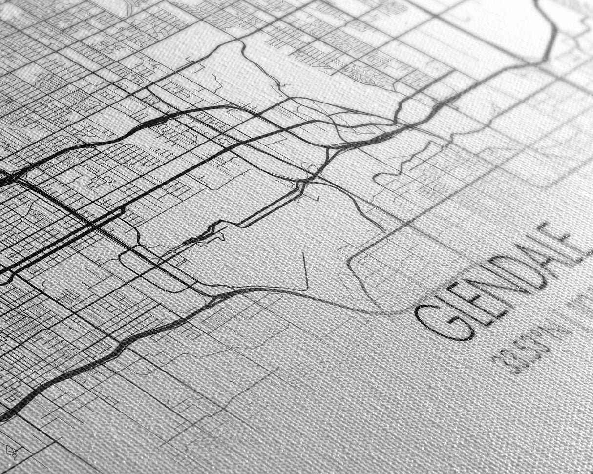 Glendale City Map, Arizona Map, Map Art, Minimalist Art, Wall Art, Canvas Art, Cabin Wall Décor, Entryway Décor, Room Décor, Gifts For Her