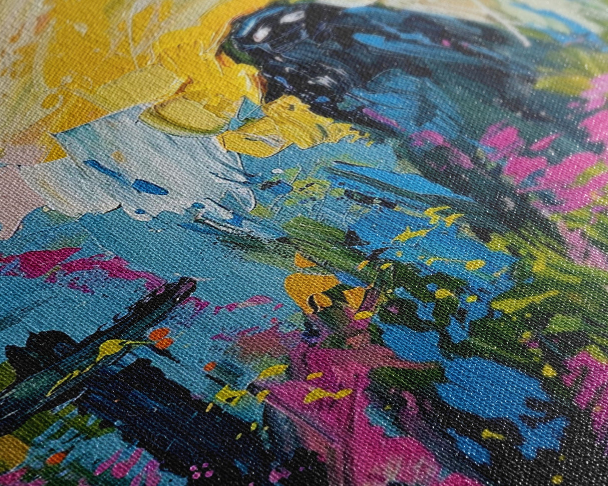 Halloween Ghost Bride Framed Canvas Print, Unique Spooky Decor, Living Room Art, Whimsical Ghostly Home Decoration, Retro Style Wall Art