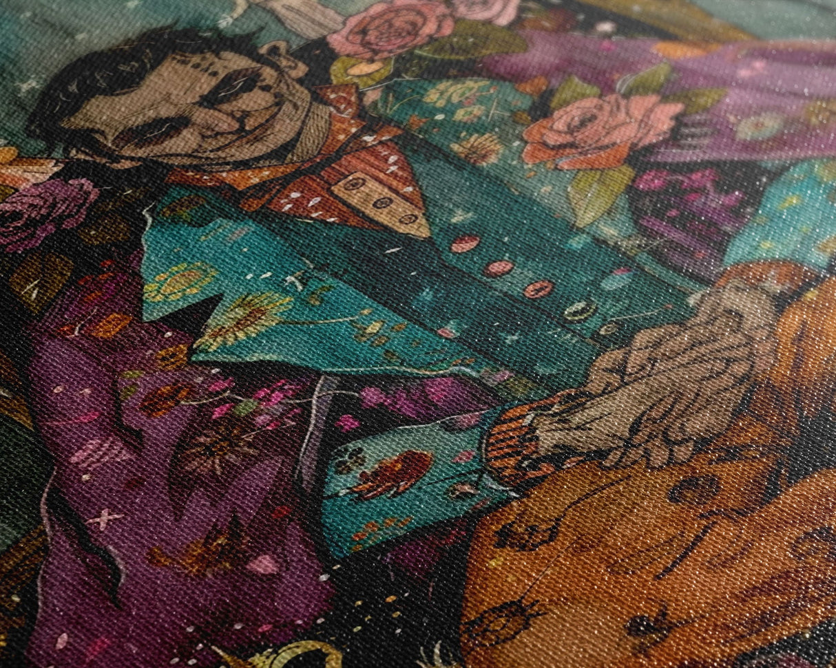 Macabre Doll Collector Framed Canvas Print | Halloween Art | Spooky Victorian Art | Creepy Doll Art for Home Decoration