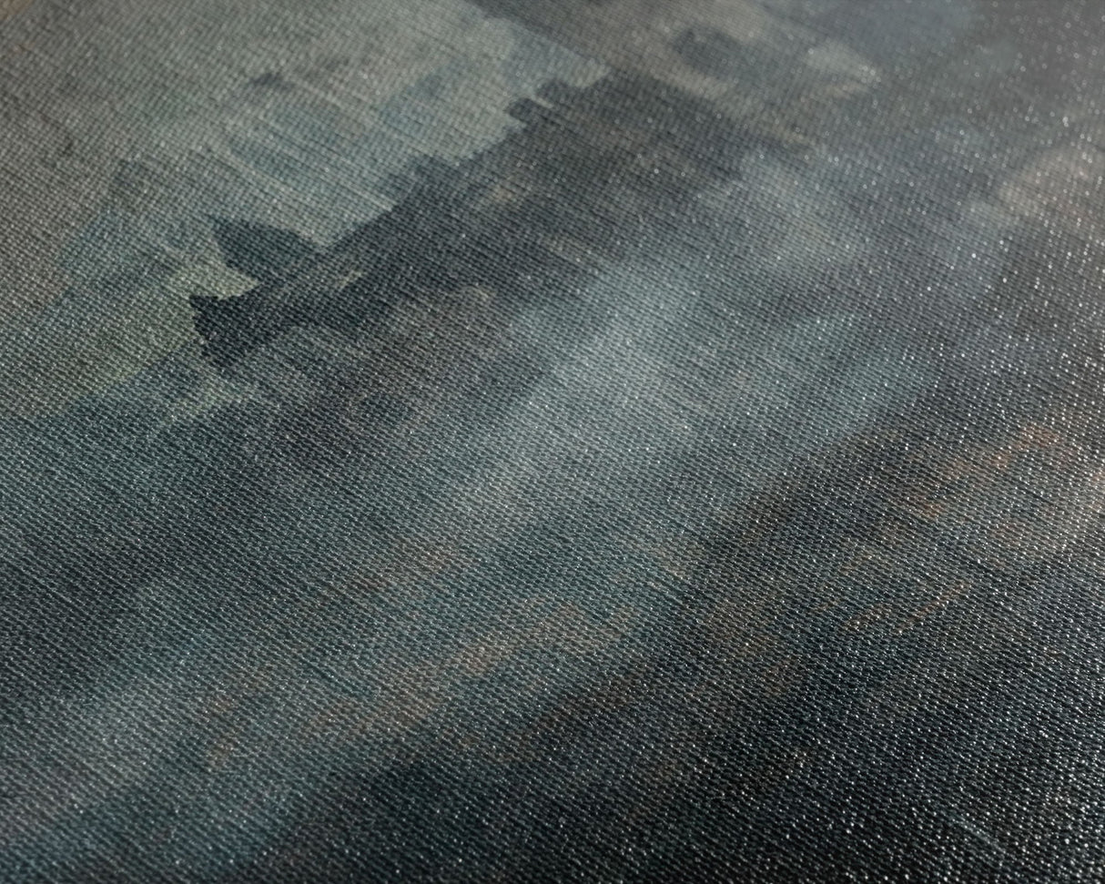 Haunted Gothic Castle, Halloween Art Print, Spooky Home Decor, Framed Canvas Print, Creepy Art, Halloween Wall Decor, Seasonal Wall Art