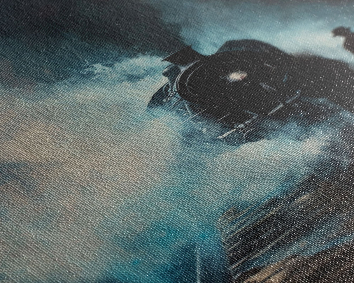 Mysterious Spooky Carnival Tent Framed Canvas Print, Halloween Wall Art, Haunted House Decor, Ghostly Home Decoration, Halloween Art