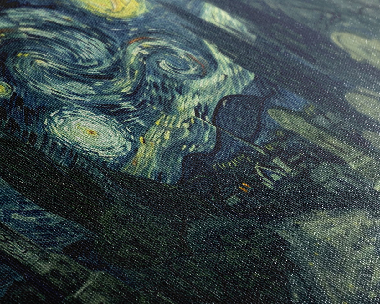 Spooky Vibes Cemetery Grave Yard, Framed Canvas Print, Halloween Decor, Spooky Month Wall Art