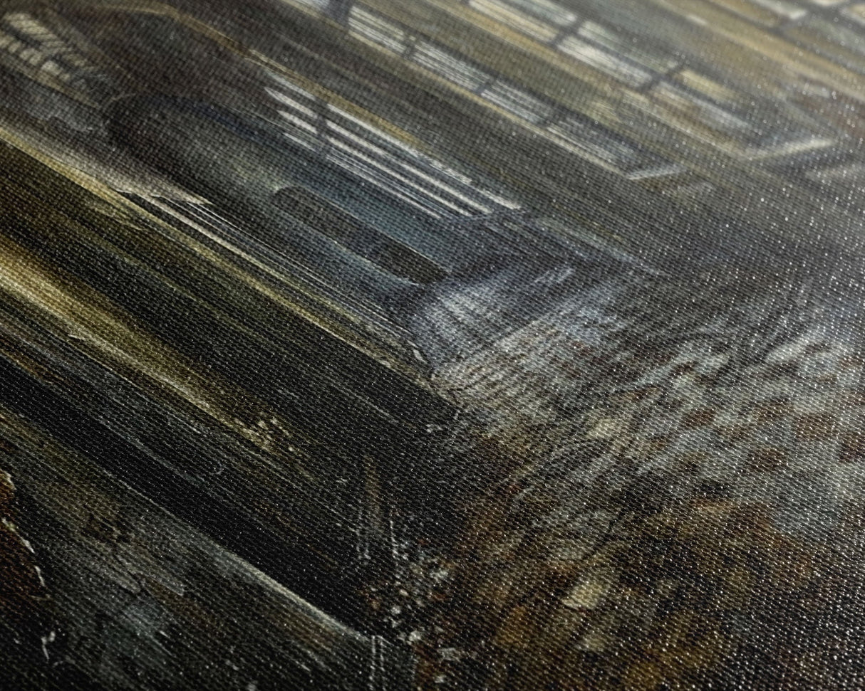 Insane Asylum Canvas Print, Wood Framed Wall Art, Creepy Dark Academia Spooky Season, Spooky Vibes, Halloween Prop Gift Idea