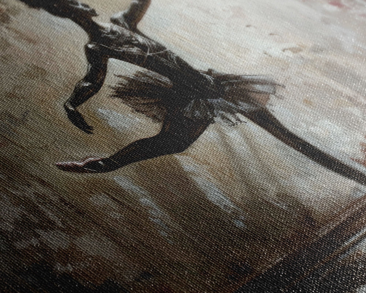 Ghostly Ballerina Framed Canvas Print, Halloween Decor, Spooky Vibes Wall Art