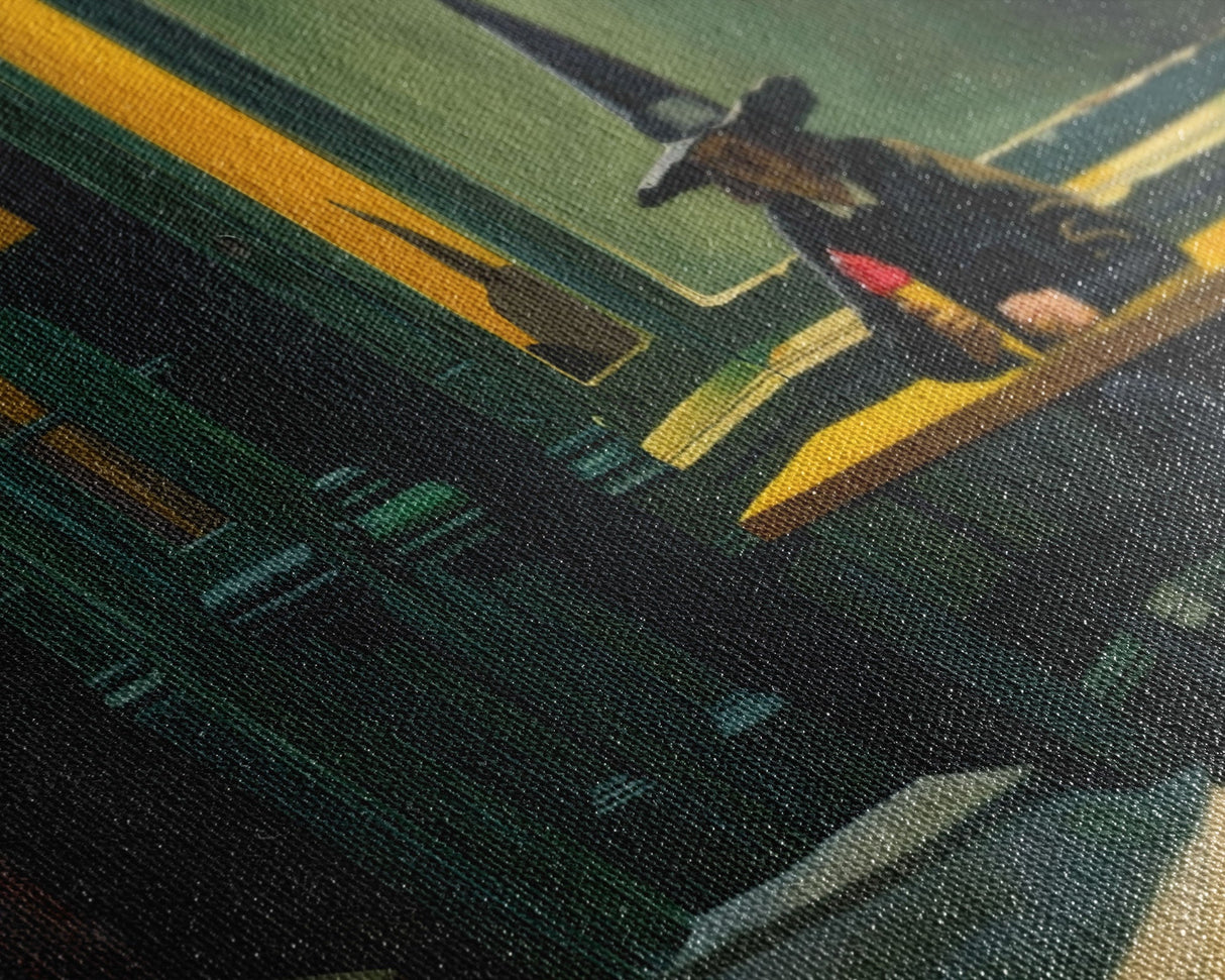 Sad Witch Having an Ice Cream Cone, Funny Halloween Art, Framed Canvas Print, Liminal Art