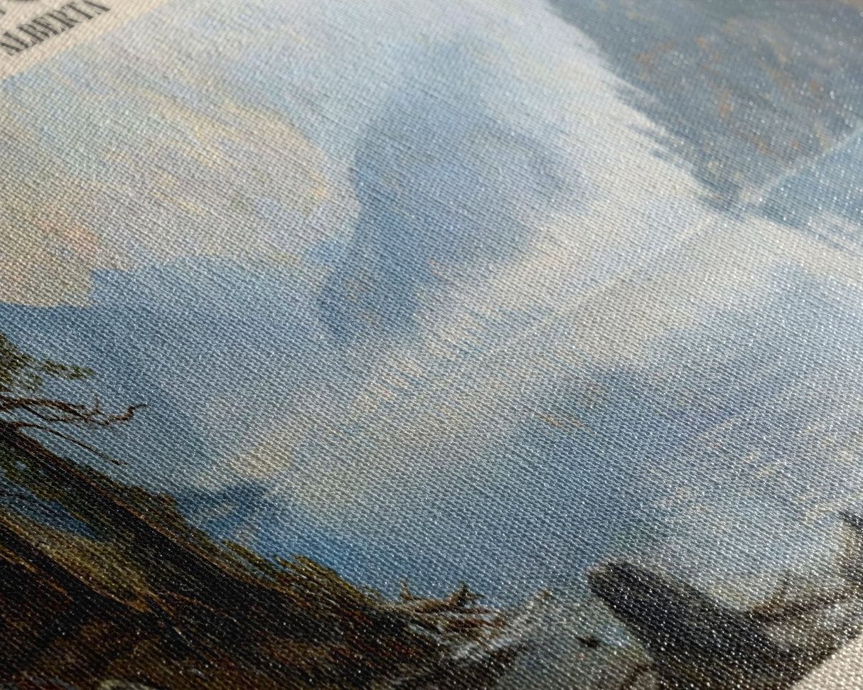 Calling Lake Framed Canvas Print, Panoramic Lake House Decor, Wall Art, Travel Poster, Rustic Lake Painting, Nature Art