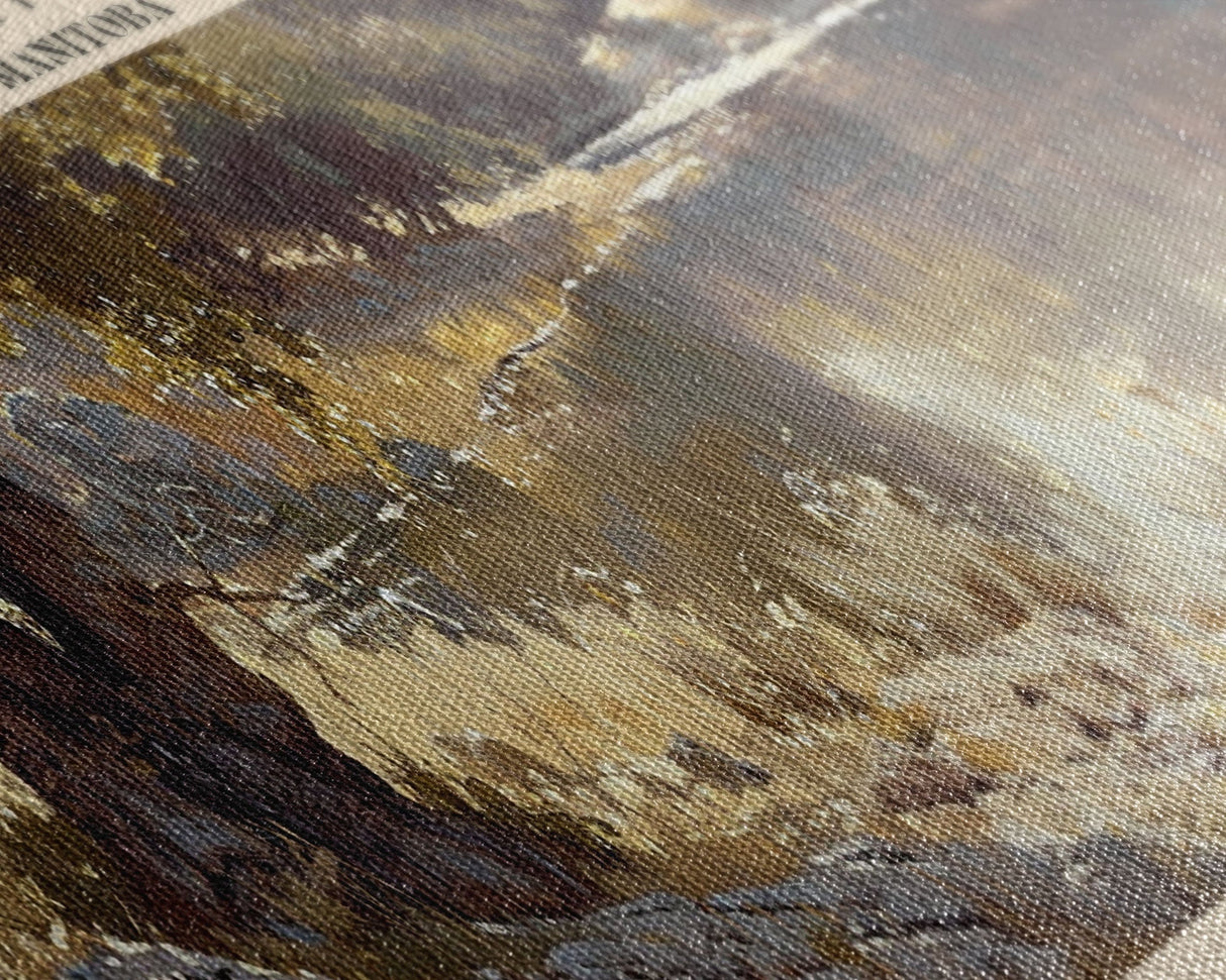 Clearwater Lake Framed Canvas Print, Lake House Art, Panoramic Travel Poster, Wide Wall Art, Modern Lake Painting, Home Decor